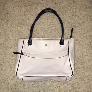 Cream and Navy Kate Spade bag